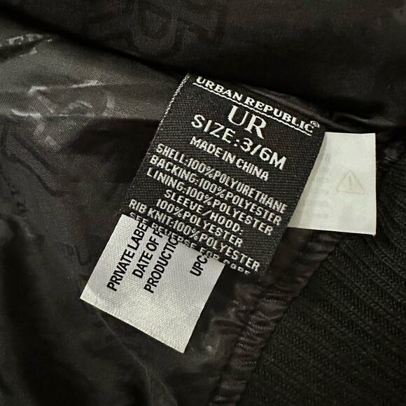 Urban Republic faux leather jacket, size 3-6 months - Picture 6 of 7